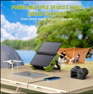 1000W Solar Power Station With Built in Solar Panel With AC/DC/USB/PD Outputs